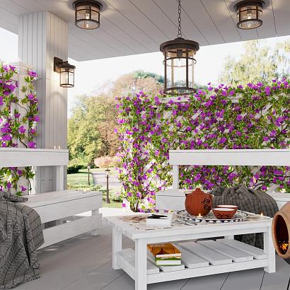 Уличный настенный светильник Odeon Light Nature Virta 4044/1W светильники