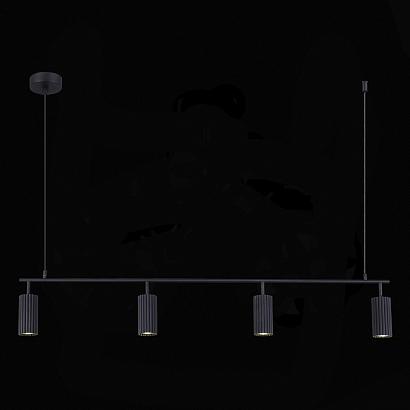 sl1213.403.04 светильник подвесной st-luce черный/черный gu10 4*5w 4000k, доставка по Казахстану 
