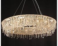 newport  подвесной светильник,polished champagne goldclear crystal d80*h18 cm g9 16*60w, доставка по Казахстану 