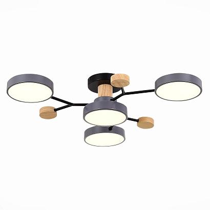Потолочные SLE6006-702-04 Светильник потолочный Серый/Серый LED 4*12W 3000K/4500K/6000K, доставка по Казахстану 