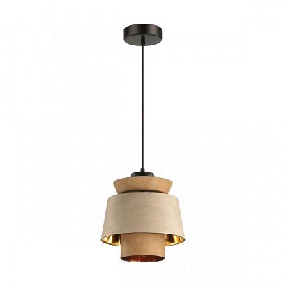 Подвесные 4992/1 PENDANT ODL23 287 св. коричневый/золотой/металл/кожа Подвес E27 60W KRESSA, доставка по Казахстану 