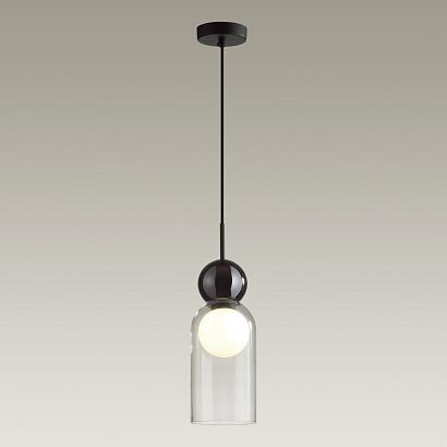 5022/1 modern odl23 293 черный/прозрачный/белый матовый металл/стекло подвес g9 led 5w blacky, доставка по Казахстану 