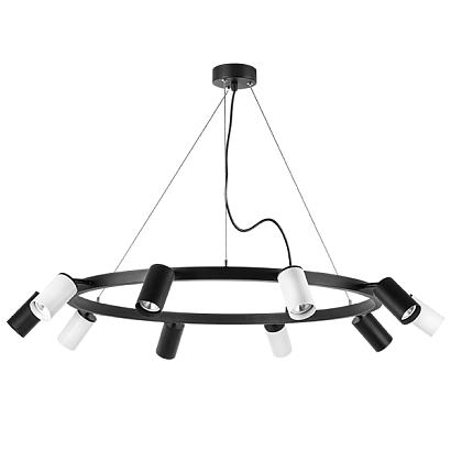 люстры lr020375365 подвесной светильник rullo 10х50w gu10 черный/белый (571020+214437-5+214436-5), доставка по Казахстану 