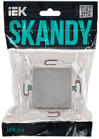 Дополнительная картинка SKANDY Заглушка с суппортом SK-C01S сереб. IEK