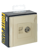 FORTE&PIANO Роз. двойная TV+RJ45 кат.5E FP436 ван. IEK 