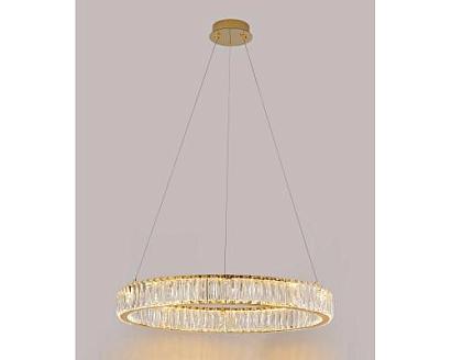 newport 8240 8240/60 gold  , подвесной светильник, gold сlear crystal d60*h7,6 cm led 36w 3100k 3960lm, доставка по Казахстану 