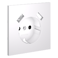 Накладка для розетки с заземлением и защитными шторками, с USB A+A, S70 (белый матовый) 