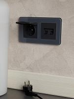 BRITE Роз. комп. 2-ая RJ45 кат.6 РК11-2-БрГ граф. IEK 