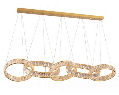 newport 8240 8245/s gold new, подвесной светильник, gold сlear crystal l180*50*h250 cm d50*2 rings, доставка по Казахстану 