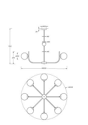 купить Подвесной светильник Maytoni MOD109PL-08BS в Алматы, svet.kz, доставка по Казахстану 