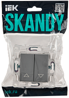 SKANDY Выключ. жалюзи 10А SK-V12Gr сер. IEK 