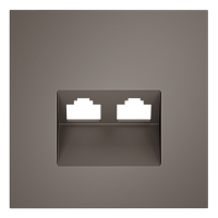 Накладка для розетки компьютерной двойной RJ45+RJ45 кат.6, S70 (капучино) 