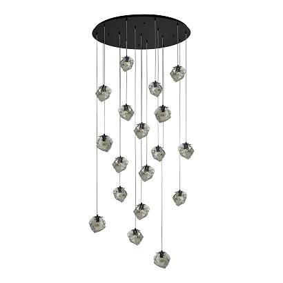 люстры sl1175.403.18 светильник подвесной st-luce черный/серо-зеленый e14 18*40w portici, доставка по Казахстану 