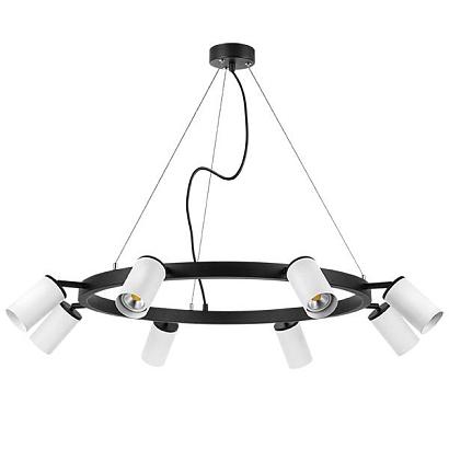 люстры lr018368 подвесной светильник rullo 8х50w gu10 черный/белый (571018+214436-8), доставка по Казахстану 