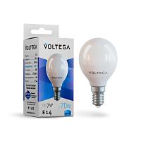 Лампа светодиодная Voltega E14 7W 4000К матовая VG2-G45E14cold7W 7055 купить в Алматы svet.kz