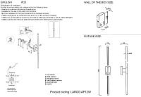 Бра Crystal Lux LARGO AP12W BLACK Crystal Lux 0780/412