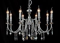 люстра crystal lux mercedes sp8 chrome/smoke crystal lux 0950/308, доставка по Казахстану 