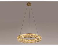 newport 8260 8262/s gold new , подвесной светильник, gold clear crystal d60*h7,6/250 cm led strip 48w 3000k 4800lm, доставка по Казахстану 