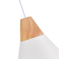 Дополнительная картинка Подвес Белый/Белый, Светлое дерево E14 1*40W
