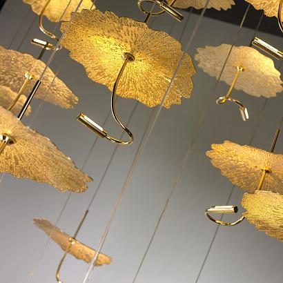 люстра iledex lotus 8827p-19 brass, доставка по Казахстану 