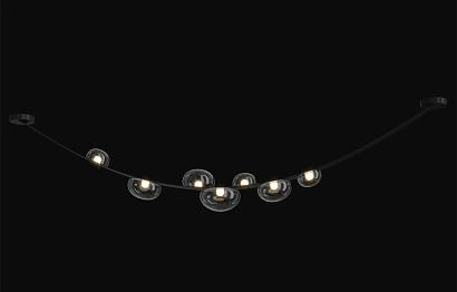 светильник подвесной crystal lux bosque sp7 l3000 black/transparent crystal lux 0270/207, доставка по Казахстану 