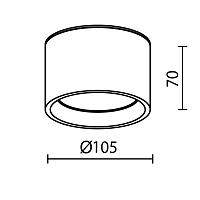 Дополнительная картинка Потолочный светильник Technical C090CL-10W3K-B