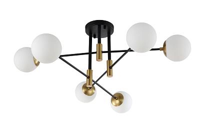 Потолочные Светильник потолочный Crystal Lux FIDEL PL6 BLACK Crystal Lux 0630/105, доставка по Казахстану 