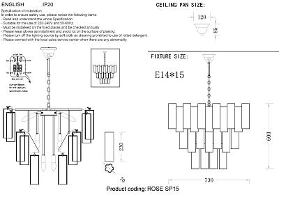 люстра crystal lux 2840/315, доставка по Казахстану 