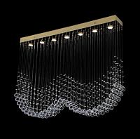 newport 8400 8407/pl gold , потолочный светильник, gold clear crystal l120*w20*h90 cm gu10 7*50w, доставка по Казахстану 