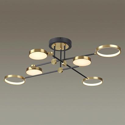 Потолочные Потолочная светодиодная люстра Odeon Light Midcent Denzel 4320/60CL, доставка по Казахстану 