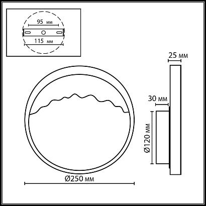 Декоративные настенные 7068/9WL ECODESIGN Odeon Light Настенный светильник  VALLEY, доставка по Казахстану 