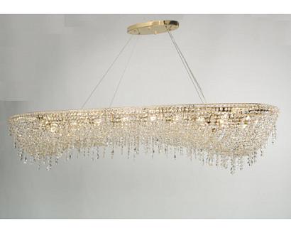 newport 10900 10910+8/s gold , подвесной светильник, gold clear crystal l120*45*h17 cm g9 18*60w, доставка по Казахстану 