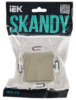 SKANDY Выключ. 1-кл. прох. 10А SK-V02B беж. IEK 