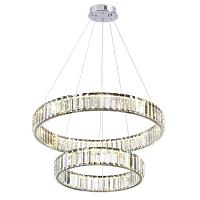 4930/60l l-vision odl24 000  хром/прозрачный металл/хрусталь люстра led 60w 4000k 7140лм vekia, доставка по Казахстану 