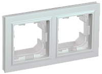 BRITE Рамка 2-мест. IP44 РУ-2-БрЖ-44 жемч. IEK 