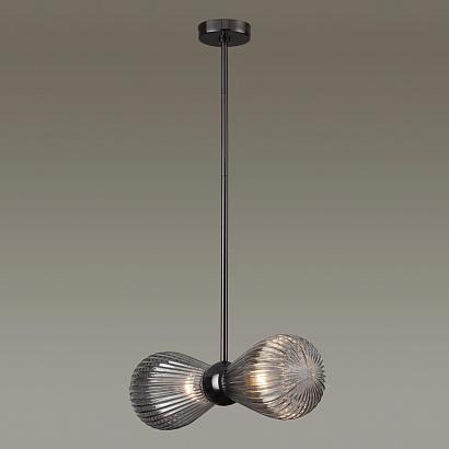 5417/2 modern odl_ex23 17 черный хром/дымчатый/металл/стекло подвес e14 2*40w elica, доставка по Казахстану 