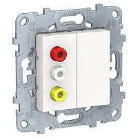 Розетка 3xRCA Schneider Electric Unica New NU543118 