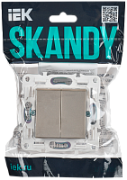 SKANDY Выключ. 2-кл. перекр. 10А SK-V06Sh шамп. IEK 