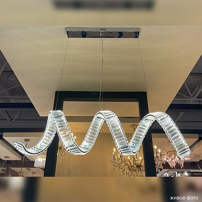 подвесной светильник crystal lux musika sp100w led l1200 chrome crystal lux 3390/206, доставка по Казахстану 