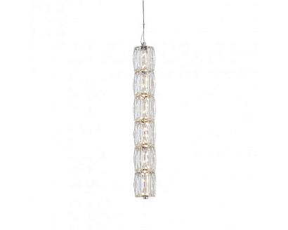 newport 8240 8247/s , подвесной светильник, chrome сlear crystal l6,5*h46/250 cm led strip 16w 3100k 1600lm, доставка по Казахстану 
