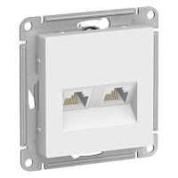 ATLASDESIGN РОЗЕТКА двойная компьютерная RJ45+RJ45, кат.5E, механизм, БЕЛЫЙ 