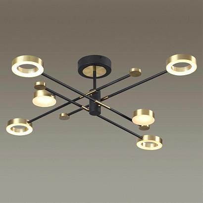 Потолочные Потолочная светодиодная люстра Odeon Light Midcent Denzel 4321/55CL, доставка по Казахстану 
