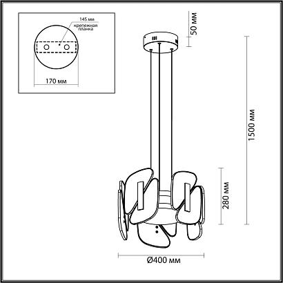 люстры 6638/45l odl_ex24 подвесной светильник chiara, доставка по Казахстану 