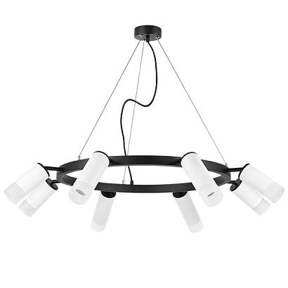 lr0188643641 подвесной светильник rullo 8х50w gu10 черный/белый (571018+214436-4+214486-4+202431-8), доставка по Казахстану 