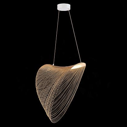 люстры sl6900.503.24 светильник подвесной st-luce белый/древесный led 1*24w 4000k, доставка по Казахстану 