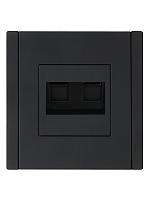 FORTE&PIANO Роз. комп. 2-ая RJ45 кат.5E FP133 чер. IEK 