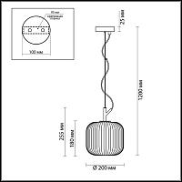 Дополнительная картинка Подвесной светильник Odeon Light Pendant Roofi 4753/1