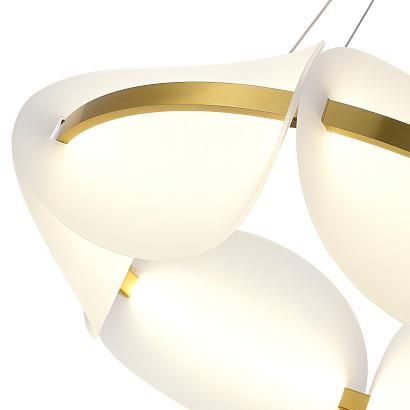 sl1304.203.45 подвесной светильник st-luce золотистый/белый led 1*45w 3000k etoile, доставка по Казахстану 