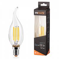 Светодиодная лампа  WOLTA FILAMENT 25SCDFT5E14  Свеча на ветру  CD37 5Вт 545лм 4000К E14 1/10/50 купить в Алматы svet.kz