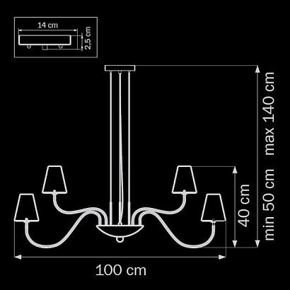 подвесная люстра lightstar diafano 758164, доставка по Казахстану 
